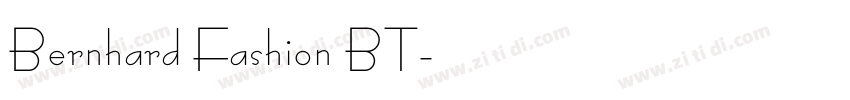 Bernhard Fashion BT字体转换